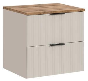 Comad Závěsná skříňka Adele Cashmere s deskou 60 cm kašmírová/dub evoke