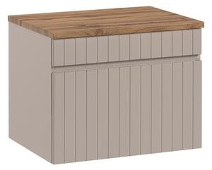 Comad Závěsná skříňka Iconic s deskou 60 cm bílá/dub coast evoke