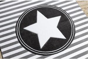 Dětský kusový koberec Hvězda šedý 140x190cm