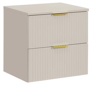 Comad Závěsná skříňka Adele Cashmere s deskou 60 cm kašmírová