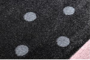 Dětský kusový koberec Srdce růžový 140x190cm