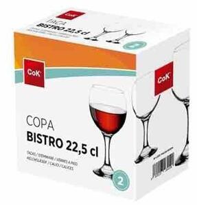 Cegeco Sklenice na víno CoK Bistro 225ml 2ks
