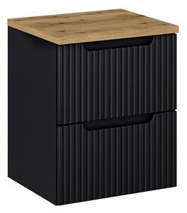 Comad Závěsná skříňka Nova Black I s deskou 50 cm černá/dub evoke