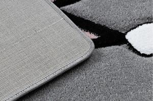 Dětský kusový koberec Kočičí princezna šedý 80x150cm