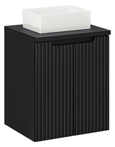 Comad Závěsná skříňka Nova Black Gaja II s deskou a umyvadlem 50 cm černá