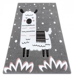 Dětský kusový koberec Lama šedý 80x150cm