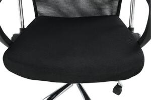 Kancelářská židle TC3-973M 2 NEW látka, síťovina a ekokůže černá