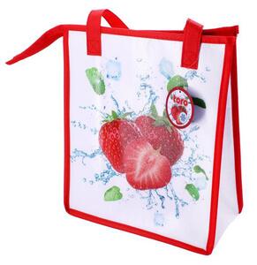 Termo taška na zip TORO 32x27x13cm jahoda