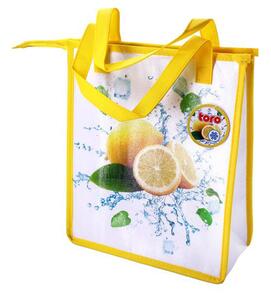 Termo taška na zip TORO 32x27x13cm citron