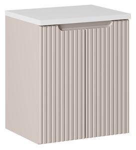 Comad Závěsná skříňka pod umyvadlo Nova Cashmere s deskou 50 cm kašmírová/bílá