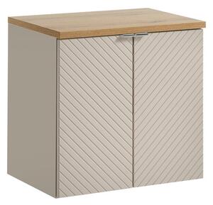 Comad Závěsná skříňka Viva Cashmere s deskou 60 cm kašmírová/dub evoke