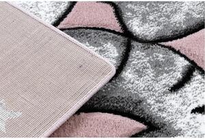 Dětský kusový koberec Dva sloni růžový 180x270cm