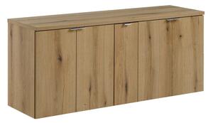 Comad Závěsná skříňka pod umyvadlo Nova Oak s deskou 140 cm dub evoke