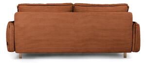 Oranžová manšestrová rozkládací pohovka 218 cm Tori – Bonami Selection