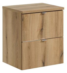 Comad Závěsná umyvadlová skříňka Nova Oak s deskou 50 cm dub evoke