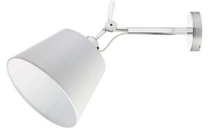 Artemide 59TOL Tolomeo parete diffusore 18, nástěnné designové svítidlo s vypínačem a saténovým stínítkem, E27 max 42W, prům. 18cm