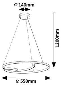 RABALUX 72367 Niloo závěsné svítidlo D550mm LED 40W/2080lm 4000K černá, bílá