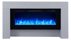 Elektrický krb BALDERIA Zeus – stojací krb, výkon 2000 W – betonový vzhled