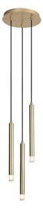 RABALUX 72359 Ramira závěsné svítidlo D250mm 3xG9 zlatá, průhledná