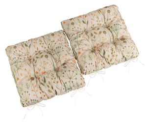 BELLATEX Sedák Dita prošívaný - SET 2ks Oranžová,Zelená,Béžová 40x40 cm