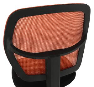 TEMPO Otočná židle, oranžová / černá, MESH