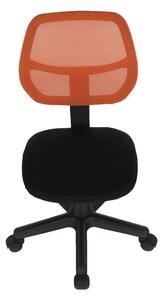 TEMPO Otočná židle, oranžová / černá, MESH