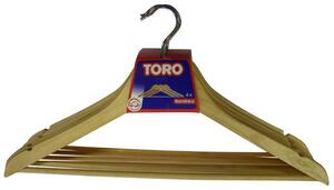 Toro Dřevěné ramínko na šaty 6ks