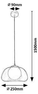 RABALUX 72273 Elowen závěsné svítidlo D250mm 1xG9 černá, jantarová