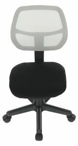 Dětská otočná židle, šedá / černá, MESH