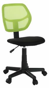 TEMPO Otočná židle, zelená / černá, MESH