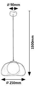 RABALUX 72275 Elowen závěsné svítidlo D250mm 1xG9 černá, kouřová