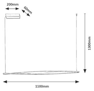 RABALUX 72234 Elvio závěsné svítidlo LED 28W/2150lm 3000K saténová chromová, bílá