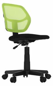 TEMPO Otočná židle, zelená / černá, MESH