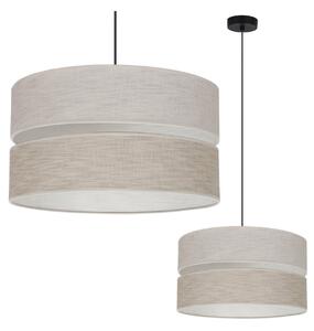 Závěsné svítidlo Jen, 1x béžové/světlobéžové textilní stínítko, (fi 40 cm), b