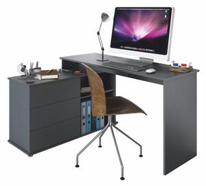 TEMPO Univerzální rohový PC stůl, grafit, TERINO