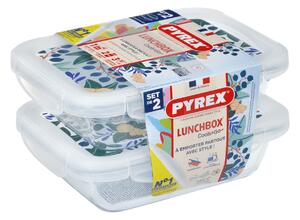 Pyrex Sada skleněných dóz s víčkem 2x800ml 913S678/7643