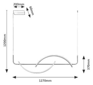 RABALUX 72233 Jarnelle závěsné svítidlo LED 35W/2450lm 3000K saténová chromová, bílá