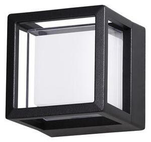 Nova Luce Venkovní nástěnné svítidlo AGOSTO černý hliník a akrylový difuzor LED 6W 3000K 120st. IP54
