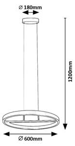 RABALUX 72221 Thric závěsné svítidlo D600mm LED 42W/3500lm 3000K černá, zlatá, bílá