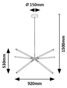 RABALUX 72168 Nivaro závěsné svítidlo LED 36W/3150lm 3000K černá, bílá