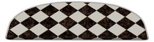 Černo-bílé nášlapy na schody v sadě 16 ks 20x65 cm Chess Board – Vitaus