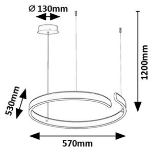 RABALUX 72114 Silnora závěsné svítidlo LED 35W/2200lm 3000+4000+6500K černá, bílá