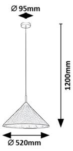 RABALUX 72164 Linavo závěsné svítidlo D520mm 1xE27 černá, šedá