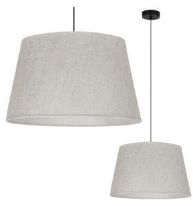 Závěsné svítidlo Len1, 1x světle béžové textilní stínítko, (fi 44 cm), b