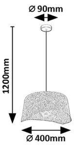 RABALUX 72189 Farelia závěsné svítidlo D400mm 1xE27 černá, šedá