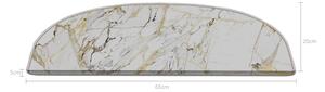 Bílé nášlapy na schody v sadě 16 ks 20x65 cm Marble Art – Vitaus
