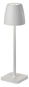 NV 9223415 Venkovní stolní lampa COLT bílý litý hliník a akryl LED 2W 3000K IP54 62st. 5V DC vypínač na těle USB kabel stmívatelné - NOVA LUCE
