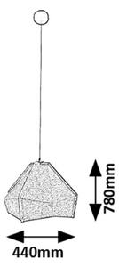 RABALUX 72000 Lomiro závěsné svítidlo D440mm 1xE27 šedá