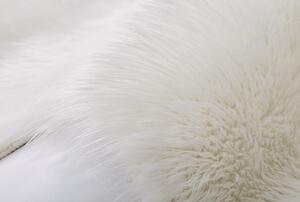 Bílá umělá kožešina EBONY TYP 1 60 x 90 cm