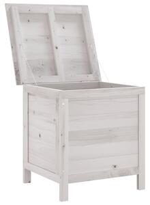 Zahradní úložný box bílý 50x49x56,5 cm masivní jedlové dřevo